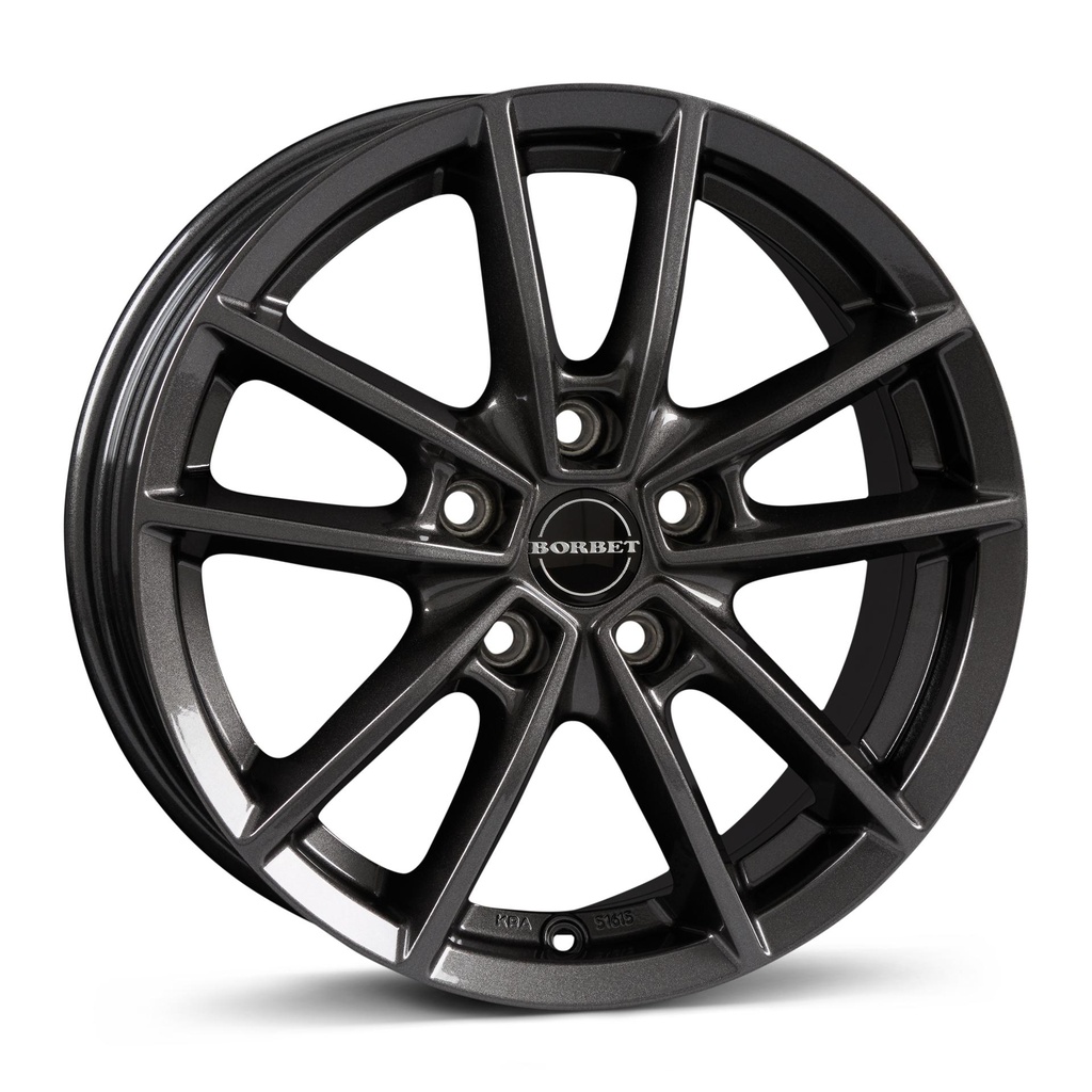 BORBET W MISTRAL ANTRACITE GLOSSY 6x15 5/108 ET43 CB72.5