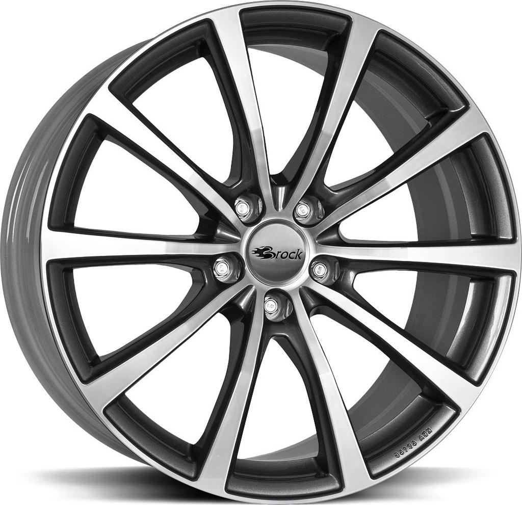 BROCK B32 TITANIUM FULL POLISH 8.5x18 5/108 ET45 CB72.6