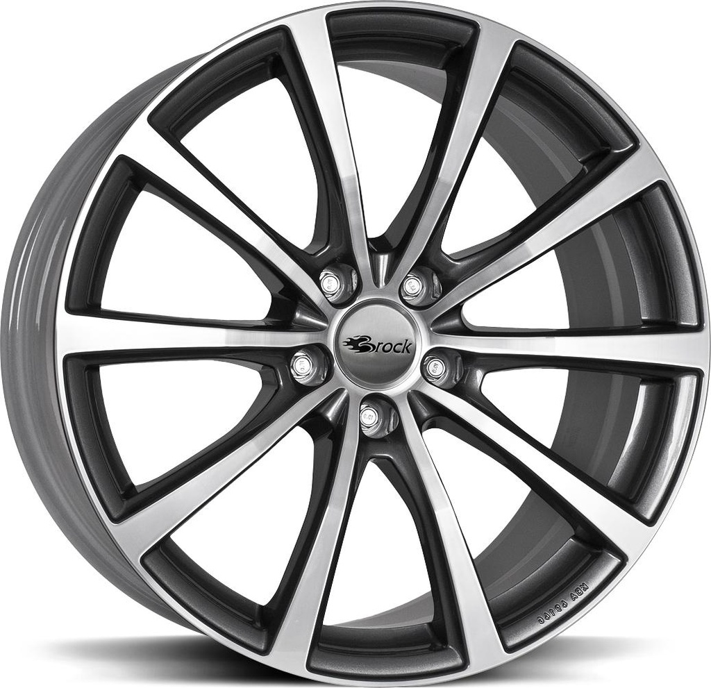 BROCK B32 TITANIUM FULL POLISH 9.5x20 5/112 ET45 CB66.6