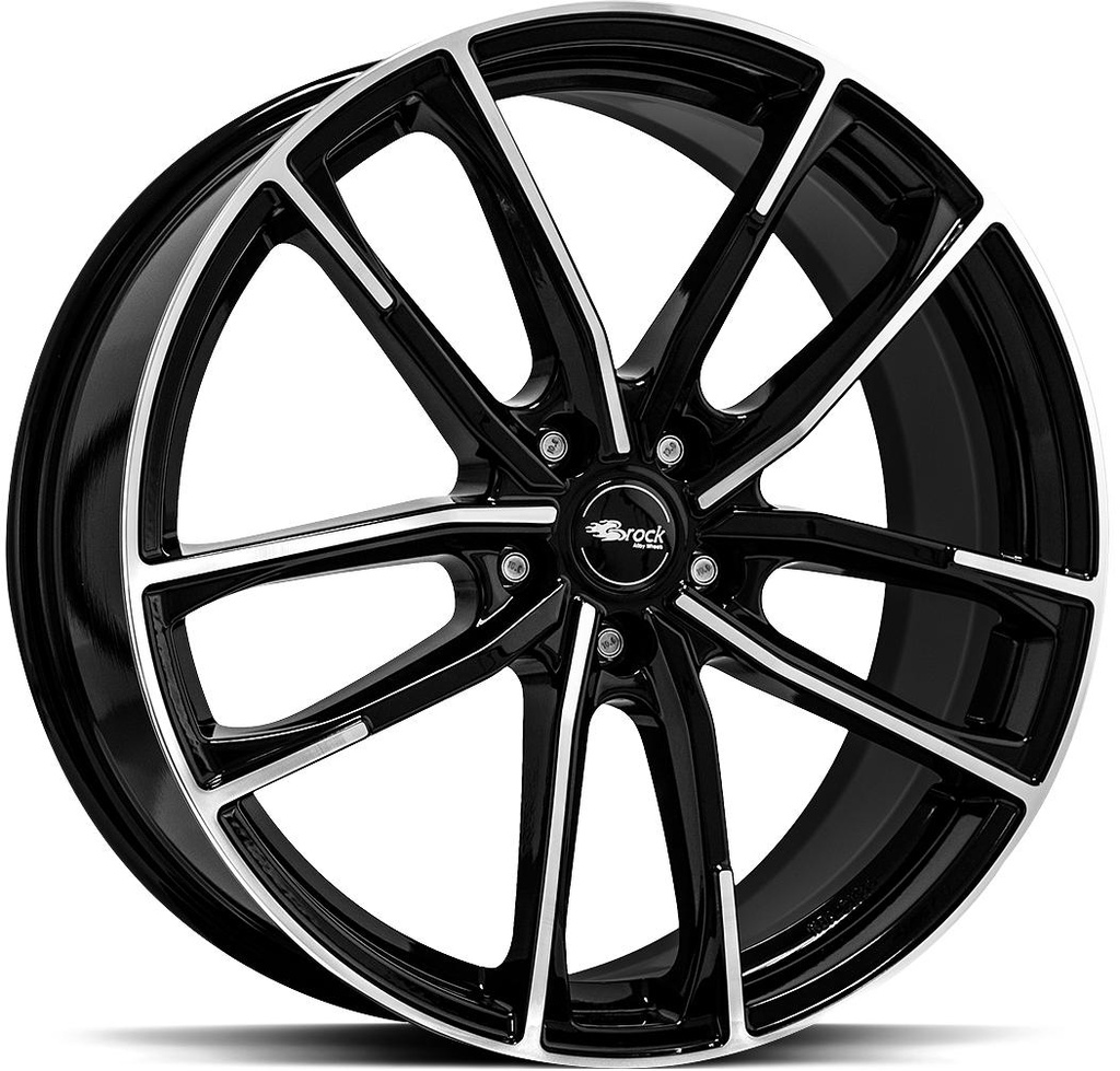 BROCK B38 BLACK FULL POLISH 8x20 5/108 ET45 CB63.4