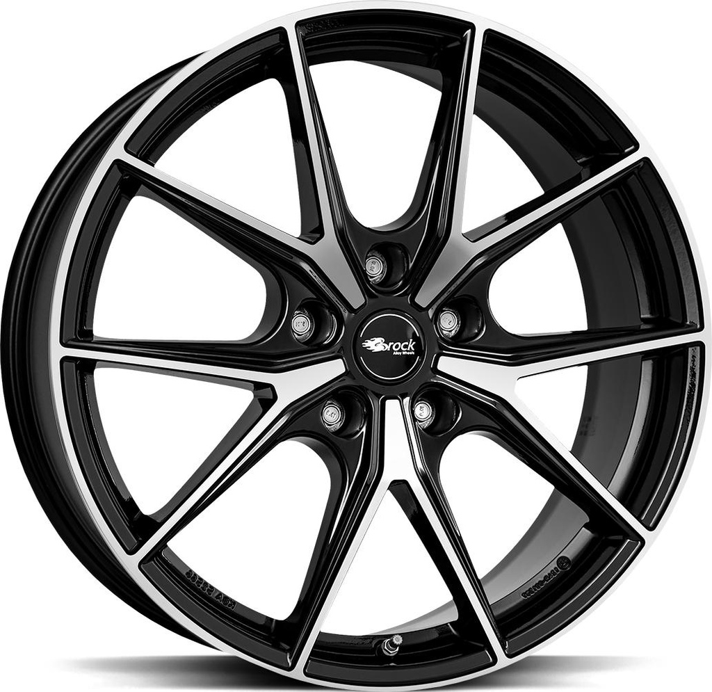 BROCK B40 BLACK FULL POLISH 8x19 5/112 ET32.5 CB66.6