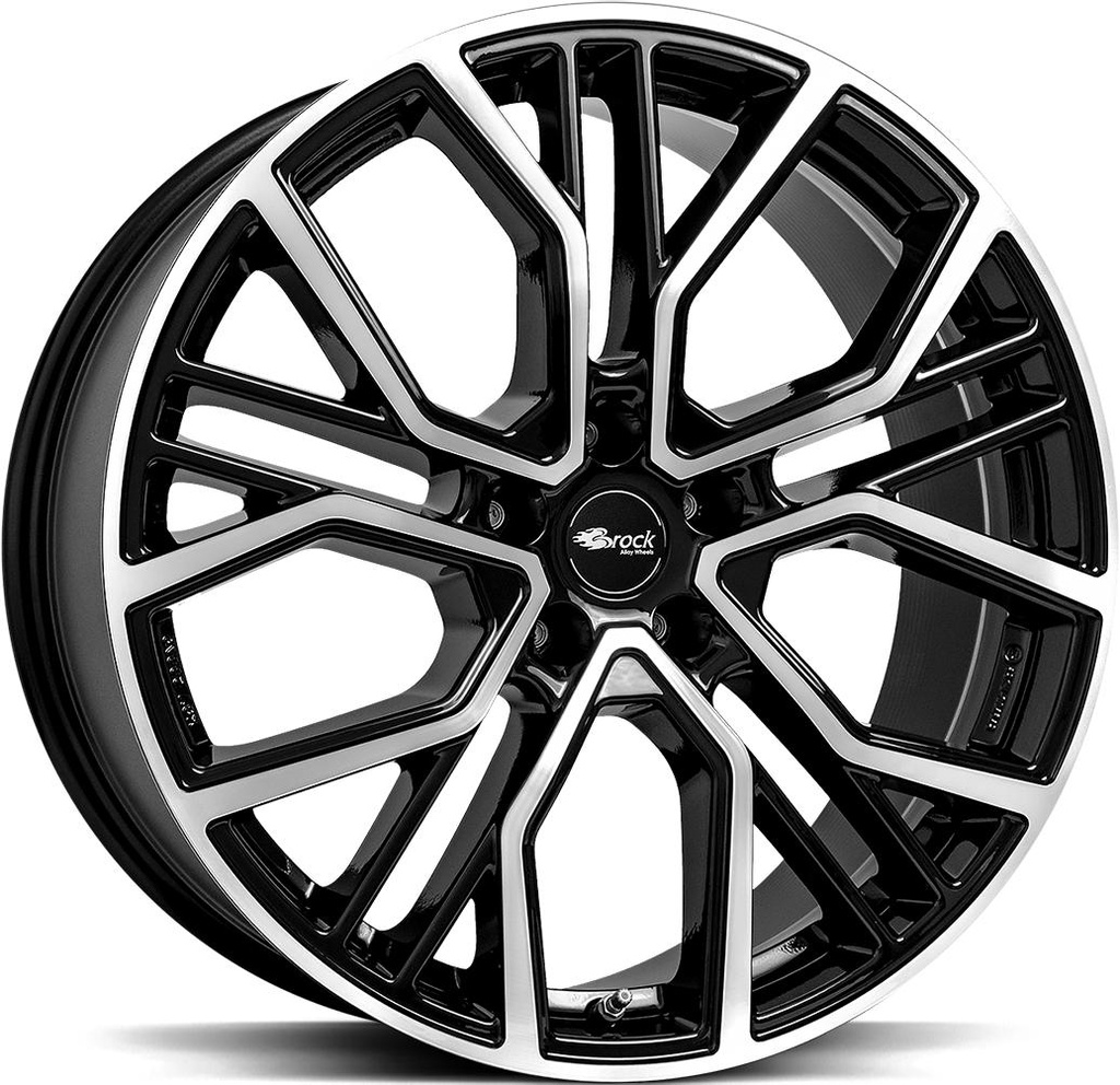 BROCK B41 BLACK FULL POLISH 11x21 5/130 ET58 CB71.6