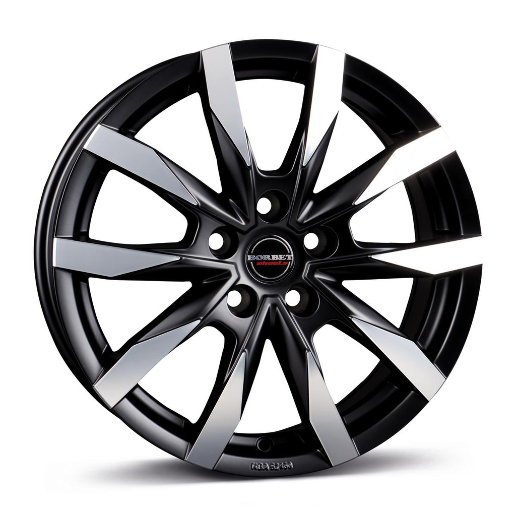 BORBET CW5 BLACK POLISHED MATT 6x16 5/130 ET68 CB78.1