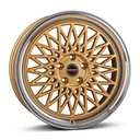 BORBET B GOLD RIM POLISHED 8.5x19 5/114.3 ET40 CB72.5