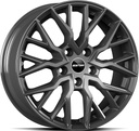 GMP BOOSTER GLOSSY ANTHRACITE 8x18 6/130 ET45 CB84.1